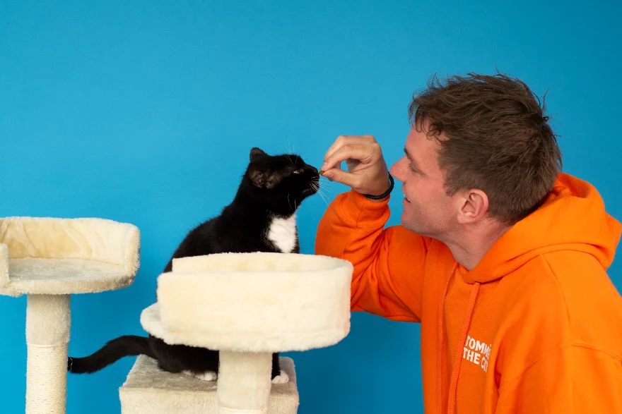 Jesse en zijn kat Tommie